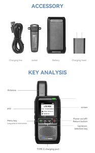 Gtyd C100วิทยุสื่อสาร4G เครื่องส่งรับวิทยุอัจฉริยะ poc ทางไกลเครือข่าย4G LTE สื่อสาร100กม. - Product Image 5
