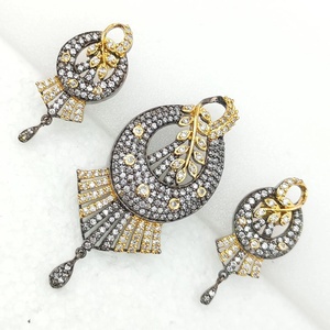 RAY FINE ORNATES Kundan <b>Ruby</b> Teardrop Pendant Set Indian Gold Plated IGI Certified Wedding Bridal <b>Necklace</b> Earrings Jewelry Gift - Product Image 4