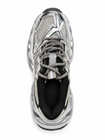 Sneakers athlétiques en maille argentée métallique de qualité supérieure, absorption des chocs, semelle épaisse antidérapante, chaussures de marche en plein air pour hommes et femmes