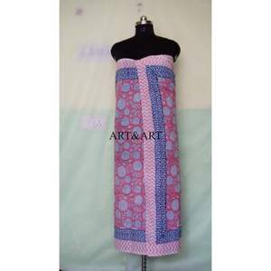 Pareo/Sarong de playa para mujer 100% algodón con estampado a mano, cómodo pareo/sarong para chicas con pañuelo ligero para cubrirse. - Product Image 4