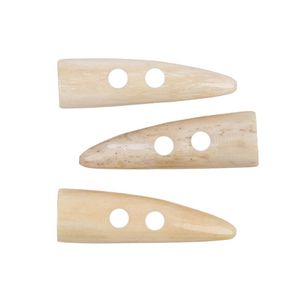 High Quality Eco-Friendly Handmade Natural Buffalo Horn Toggles 2-Hole Oval <b>Buttons</b> <b>Jeans</b> Coats Jackets Bags Natural Horn CRAFTS - Product Image 5