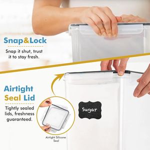 Extra Large Bulk Food Storage <b>Containers</b> 2-Pack 9.5L (321 Oz) with Airtight Lids for <b>Flour</b> - Product Image 5
