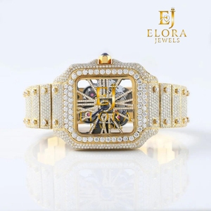 Reloj de Moda con Moissanita para Hombre, Alta Demanda, con Detalles Decorativos de Piedras Preciosas y un Estilo Elegante para la Muñeca, Disponible en la Mejor Oferta - Product Image 3