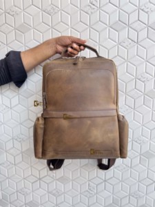 Nouveauté 2026 Sac à dos en cuir véritable style vintage souple pour ordinateur portable, durable, usage quotidien, unisexe, style minimaliste - Product Image 1