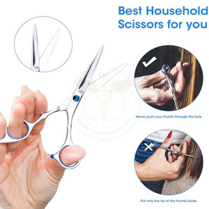 High Quality Stainless Steel <b>Barber</b> Scissors <b>Set</b> Professional Hair Cutting Thinning Salon Shears Kit Lightweight for Grooming - Product Image 3