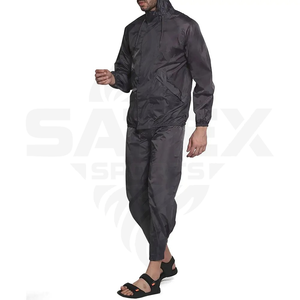 Custom Men Sets Two Piece Windbreaker Trouser and Jacket Hoodie Tracksuit Reflective <b>Zip</b> <b>up</b> Nylon Two Piece Windbreaker Set - Product Image 2
