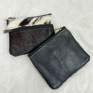 Wholesale Handmade Hair-On Hide Cowhide Leather Coin <b>Purse</b> <b>Small</b> Wallet Genuine Leather Card Holder Western Style <b>Purse</b> Unisex - Product Image 6