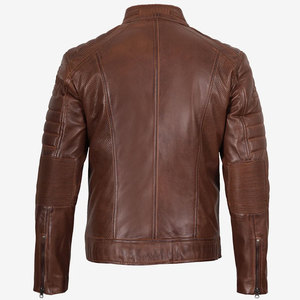 Custom Packing Regular Length <b>Men</b> Leather <b>Jackets</b> New Causal Vintage Leather <b>Jacket</b> Available In All Sizes - Product Image 3