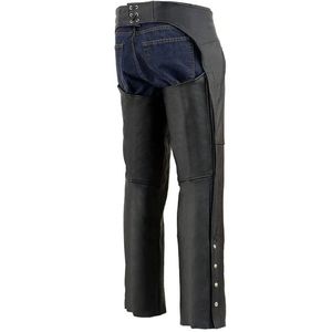 Pantalones de cuero premium negros con bolsillo con cremallera - Product Image 2