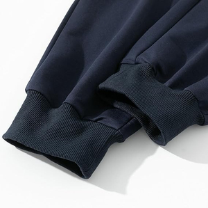 <b>Men's</b> <b>Navy</b> Blue Sweatpants Elastic Waist Drawstring Casual <b>Joggers</b> With Side Pockets Autumn Wear - Product Image 4