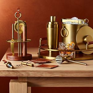 Accessoires de bar élégants, seau à glace métallique, shaker à martini, refroidisseur à vin, décoration de table luxueuse pour recevoir, outils de bar design. - Product Image 2