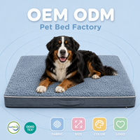 Usine en gros personnalisé différentes tailles tapis antidérapant pour animaux de compagnie rembourré PV velours Super doux tapis de chien de luxe