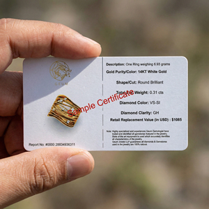 แหวนเพชรแล็บทรงกลมเจียระไนแบบบริลเลียนท์ 5 เม็ด น้ำหนัก 1.50 กะรัต สำหรับผู้หญิง หรูหรา สี D ดีไซน์สวยงาม งานแฮนด์เมด เครื่องประดับชั้นดี แหวนครึ่งวงนิรันดร์ - Product Image 4