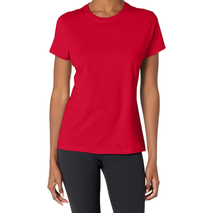 Camisetas Casuales de Mujer Tejidas Ecológicas de Venta Caliente, Transpirables, de Secado Rápido, Anti-Pilling, Cuello en V, Lisas Teñidas - Product Image 1