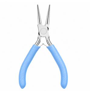 Tapered Baguette Cut Pliers Stainless Steel Blue Handle Jewelry Making Tool For DIY <b>Wire</b> Loop <b>Crafting</b> - Product Image 1