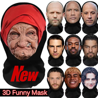 Máscara de Kanye Impresa en 3D, Máscara Facial Completa de Malla Elástica para Cosplay, Gorro de Moda Hip Hop, Pasamontañas, Gorro con Capucha
