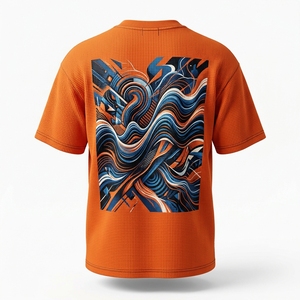 เสื้อยืดคอกลมแขนสั้นผู้ชาย พิมพ์ลายด้วยความร้อน ผ้าฝ้ายถัก 100%  โลโก้สั่งทำด้านหน้า แห้งเร็ว ทรงปกติ ลายตัวอักษร - Product Image 2