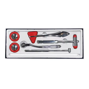 Ensemble de 5 marteaux neurologiques de réflexes, en acier inoxydable de qualité supérieure, pour diagnostic par percussion, réutilisables, kit pour infirmières et médecins d'hôpital - Product Image 1