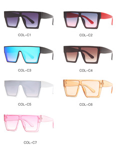 Lmamba 21041 New Fashion Classic Shade Retro Custom Mirror Lens UV400 Oversize Square Frame <b>Sunglasses</b> Women Men 2024 - Product Image 5