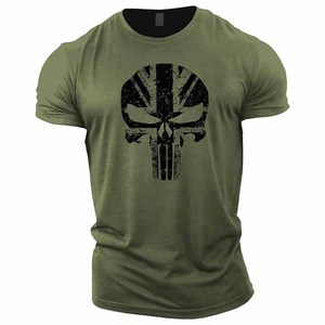 T-shirts décontractés pour hommes, pour la musculation, mode, 100% polyester, manches courtes - Product Image 2