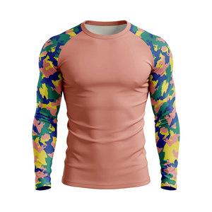en's <b>Long</b> <b>Sleeve</b> Crew Neck T-Shirt, High Elasticity Camo Design Print Shirt for Gym Fitness Sports Workout <b>Tops</b> Rash Guard - Product Image 4