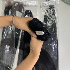 Cheveux humains de donneur unique, cheveux à texture droite de couleur noire naturelle, 100% prix d'usine, beaux cheveux humains - Product Image 3