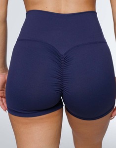 Shorts de sport taille haute bleu Eclipse pour femme, respirants et anti-transpiration, les plus vendus, avec excellentes évaluations clients - Product Image 1