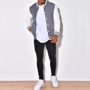Wholesale Mens Baseball Uniform <b>Jacket</b> Blank O-neck <b>Jacket</b> for Men Stylish University College Winter <b>Jacket</b> with Pockets - Product Image 3