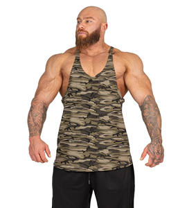 New Design Custom Logo Men's Camo Summer Sleeveless <b>Stringer</b> Men's Slim Fit Gym Fitness <b>Vest</b> Running Training Tank Top For Men - Product Image 5