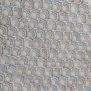 Indian Premium Hand Block Print Cotton <b>Table</b> Cover 70" Floral Design White Blue Eco-Friendly Reusable Durable Elegant - Product Image 4