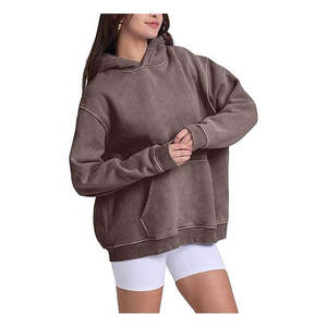 Custom <b>Polyester</b> Cotton Acid Washed Oversized Unisex <b>Hoodie</b> Pocket Vintage Streetwear Winter Sweatshirt Heavy Weight Terry - Product Image 4