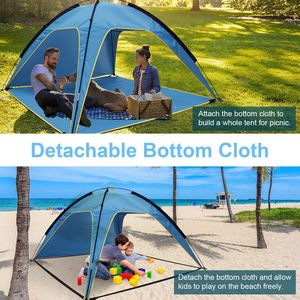 Portable 6.9x6.9ft Outdoor Sun Shade <b>Tent</b> UPF50+ UV Protected Beach <b>Canopy</b> for 4-6 Adults Beach <b>Tent</b> Sun Shelter C - Product Image 4