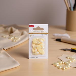 Perle Semisferiche ILAN 12x17mm in Materiale ABS per Decorazioni di Abbigliamento - Product Image 2