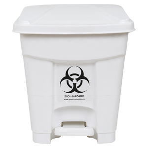 Blue Rectangular Plastic Bio-Hazard Waste <b>Bin</b> with Foot Pedal for Medical Hospital Use - Product Image 4