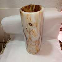 Refroidisseur à vin en onyx naturel Coral Weavers, 7,5 pouces, grande capacité, étanche, rétention de glace, 2,5 kg, fabriqué au Pakistan, pour les fêtes