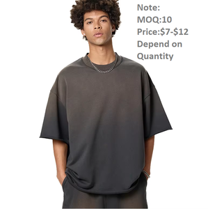 เสื้อยืดเจอร์ซีย์โอเวอร์ไซส์ผ้าฝ้าย 100% หนัก 350 กรัม สำหรับผู้ชาย สไตล์สปอร์ต สีสโตนวอช พิมพ์ลายดิจิทัล แขนสั้น - Product Image 1