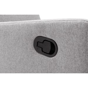 Poltrona Reclinabile Girevole Moderna Grigia con Seduta Imbottita in Peluche, Dondolo per Cameretta - Product Image 5