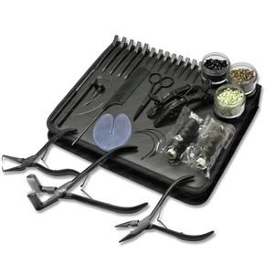 Collection d'outils pour extensions de cheveux micro-anneaux prêts à l'emploi en salon, avec boucle de pose, crochet de retrait, ciseaux de précision et pinces de sectionnement - Product Image 3