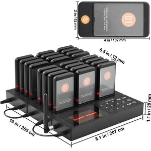 Sistema Pager Wireless per Ristoranti, Raggio d'Azione 400m, per Gestione Code Clienti, Funzioni di Attesa Clinica, Beeper con Vibrazione per Clienti - Product Image 4