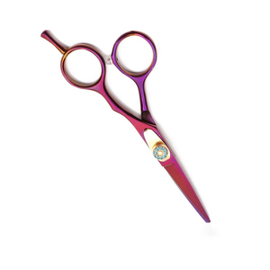 กรรไกรตัดผมคุณภาพสูง สแตนเลส 420 ด้ามจับขนาดกลาง เคลือบผิว สำหรับคนถนัดขวา ปลายทู่ คมกริบ สำหรับทำผมและความงาม - Product Image 2