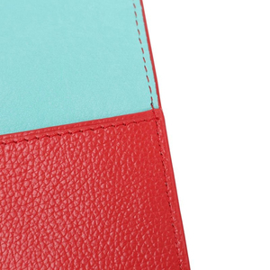 Roziv Sports Modern Genuine Leather Vintage Handmade <b>Travel</b> <b>Organizer</b> Case Red Teal Multifunctional Storage <b>Wallet</b> 2-3 - Product Image 5