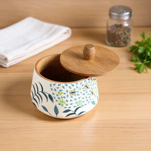 Boîte à chapati en bois artisanale de qualité supérieure avec organisateur d'épices, rangement de cuisine, conteneur à roti pour usage domestique - Product Image 3