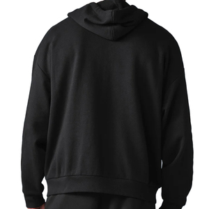 Sudadera con capucha y cremallera completa OEM, con cordón ajustable y puños acanalados, ligera y casual, para hombre y mujer, ropa deportiva y de uso diario. - Product Image 2