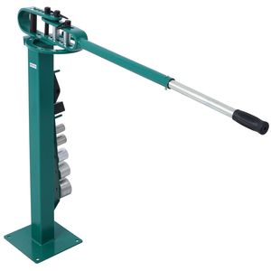 Piegatubi Compatto a 7 Matrici con Base a Piedistallo, Versatile, per Tubi Metallici, con Manico Telescopico Verniciato a Polvere, per Piegatura Massima di Tubi - Product Image 2