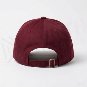 Maroon Baseball Cap With Applique Embroidery Bonjour <b>Cat</b> Heart Logo Adjustable Brim 6-Panel Hat Unisex Fashion Casual - Product Image 2