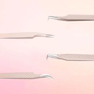 Pinzas Profesionales de 90 Grados con Diseño de Mariposa Roja, de Acero Inoxidable, Punta Lisa, Duraderas, para Extensión de Pestañas y Cuidado de las Manos - Product Image 2