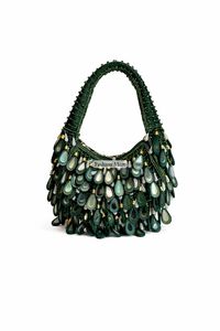 Bolso de Mano con Cuentas Estilo Bohemio para Mujer, Bolso de Hombro para Fiesta con Adornos de Perlas y Cristales - Product Image 1