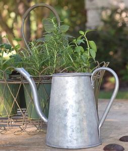 Regadera metálica ideal para jardinería diaria en interiores y exteriores, material resistente al óxido, boquilla larga, riego preciso - Product Image 1