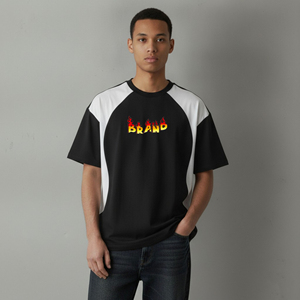Camiseta Casual de Verano para Hombre, Estilo Urbano, Corte Holgado, Hombros Caídos, Color Personalizado, 100% Algodón, 210 g/m², Peso Pesado, Gran Venta - Product Image 1