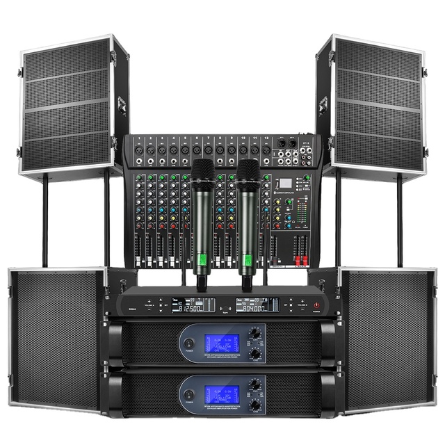 Biner LS15 Dual 15 Inch 2 Channels Sound System Speaker With Professional Audio for Stage Performance